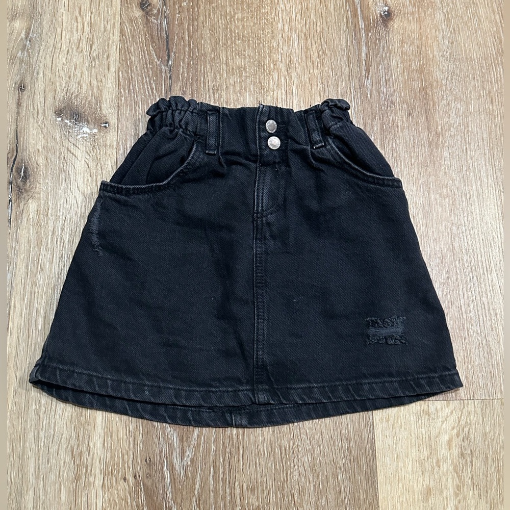 Zara denim paperbag skirt 3T